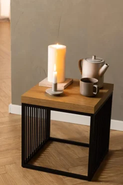 Stolik kawowy Strington 40x40cm dąb