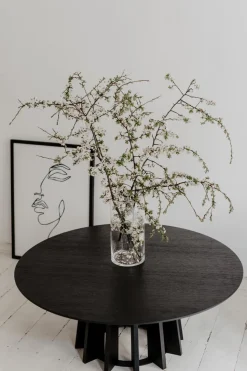 Stolik kawowy TAVLE czarny dąb