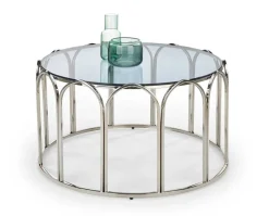 Stolik kawowy Viola dymiony /chrom