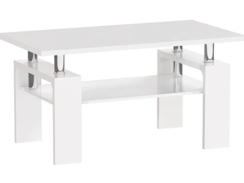 Stolik kawowy Ziba biały MDF