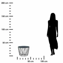 Stolik/ kosz Awinion beżowy ciemny