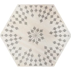 Stolik Kumi etniczy kremowy/czarny