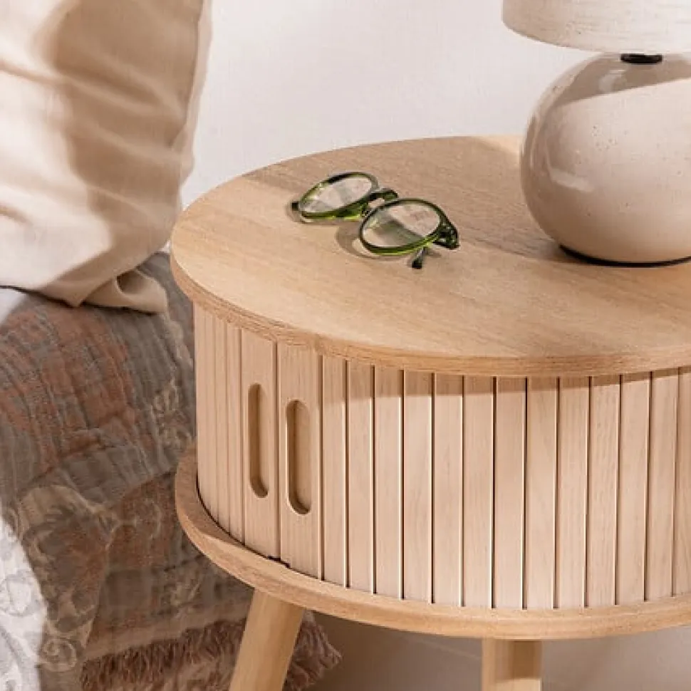 Stolik nocny Nysos naturalny