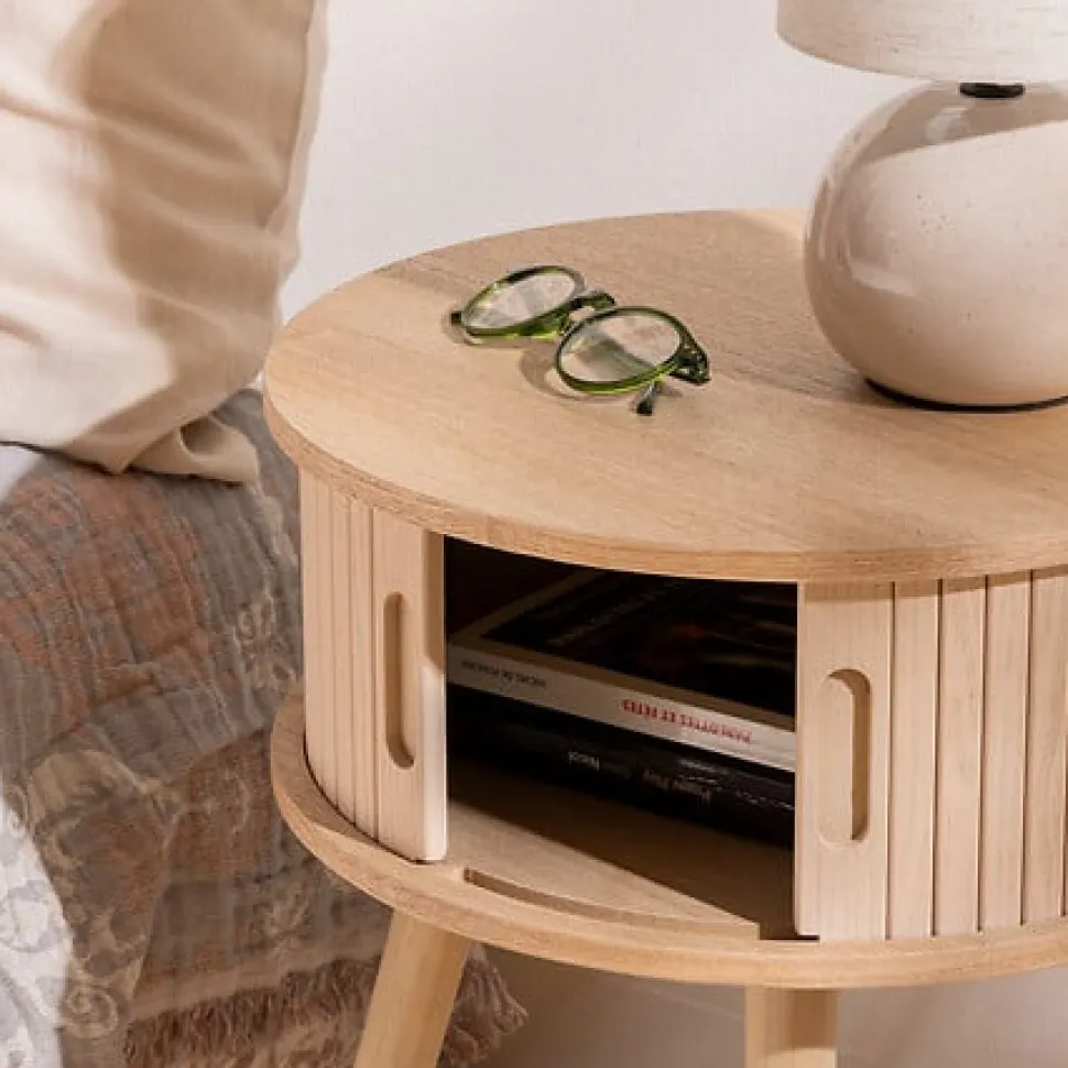 Stolik nocny Nysos naturalny