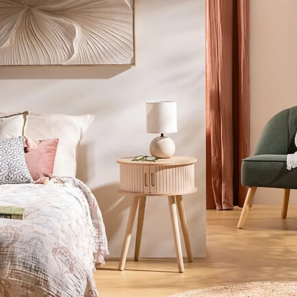 Stolik nocny Nysos naturalny