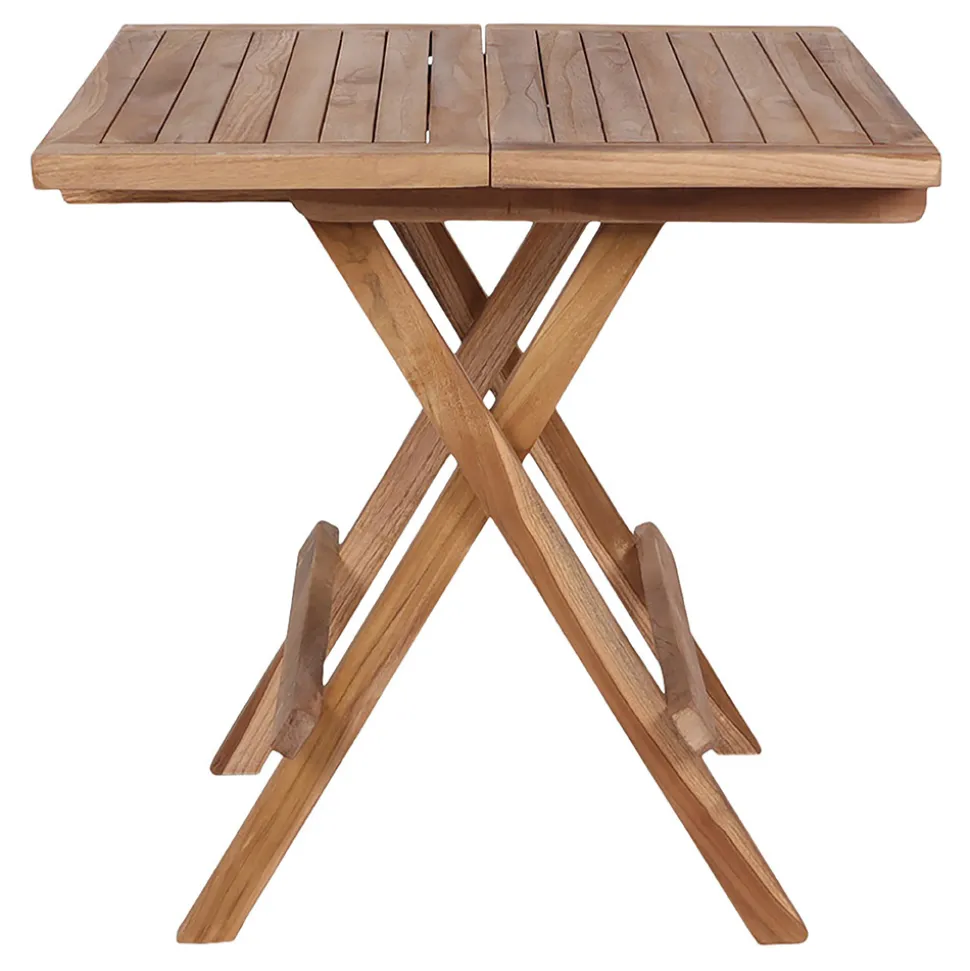 Stolik pomocniczy Bilbao 50x50cm naturalny tekowy