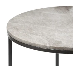 Stolik Pony 85 Marmur beżowy/czarny