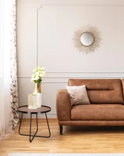 Stolik Tamsai 60cm orzech/ czarny