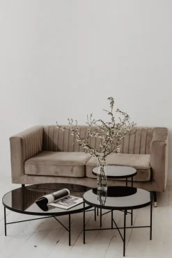 Stolik Tre 900 – lustro tytanowe