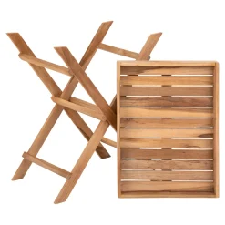 Stolik z tacą Ronda tekowy 29x39cm