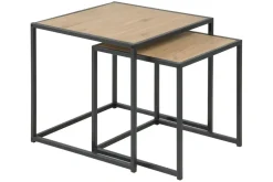 Stoliki kawowe Seaford naturalny/czarny