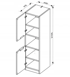 Słupek Lana dąb/szary