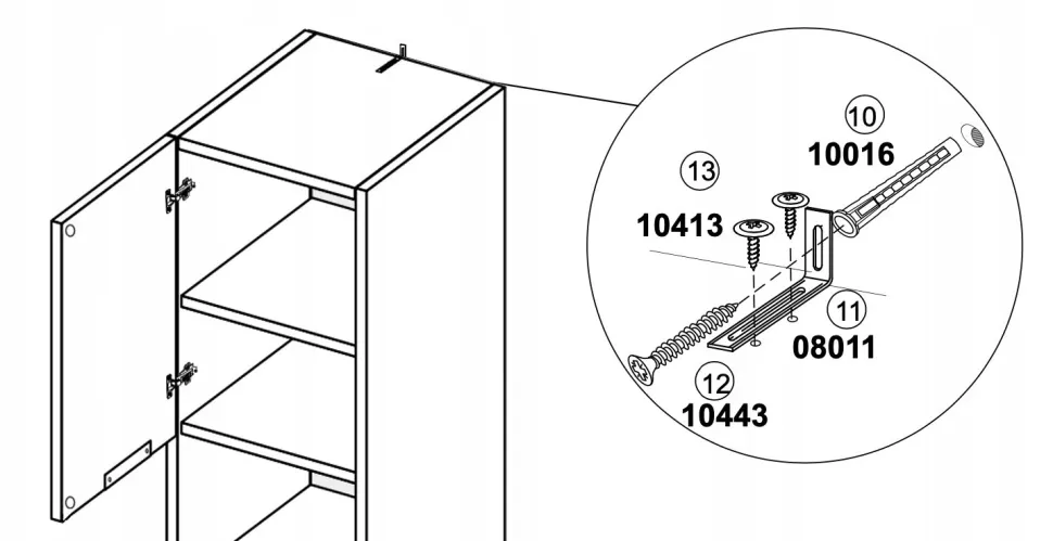 Słupek Lana dąb/szary
