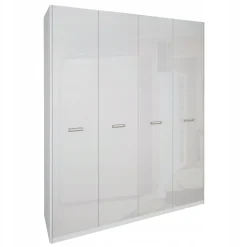 Szafa 4 drzwiowa Bella biały połysk