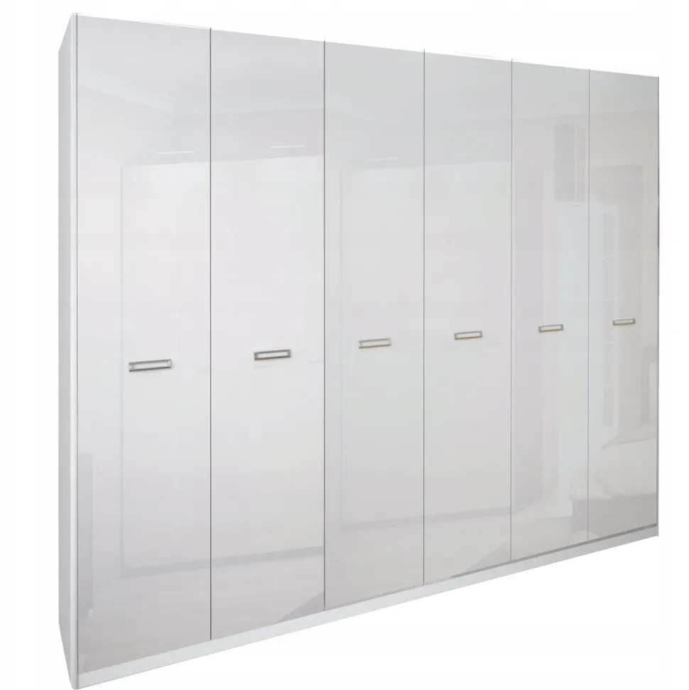 Szafa 6 drzwiowa Bella biały połysk