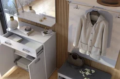 Szafa 2 drzwiowa Bella biała połysk