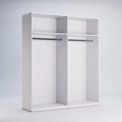 Szafa 4 drzwiowa Bella z lustrami biała połysk