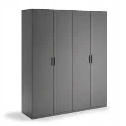 Szafa 4 drzwiowa Della szara