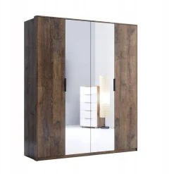 Szafa Anciano 4 drzwi z lustrem brązowa