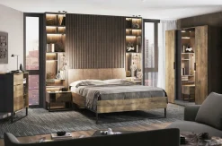 Szafa Anciano 4 drzwi z lustrem brązowa