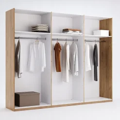 Szafa Anciano 6 drzwi z lustrem brązowa