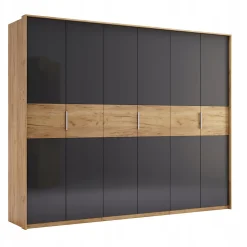 Szafa Matle 6 drzwi dąb/szary