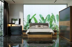 Szafa Matle 3 drzwi z lustrem dąb/szary