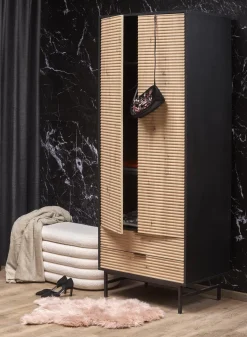 Szafa Nihala dąb artisan/ czarna