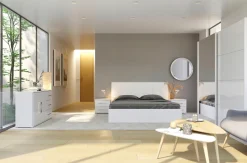 Szafa przesuwna Flory 150 cm biały połysk