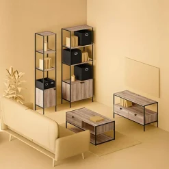 Szafka Aliaj 1-drzwiowa naturalna/czarna