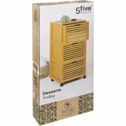 Szafka bambusowa Sicela z 3 szufladami i kółkami