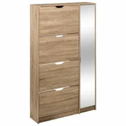 Szafka na buty z lustrem na 21 par