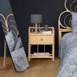 Szafka nocna Aoni rattan naturalny