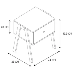 Szafka nocna Crane biała
