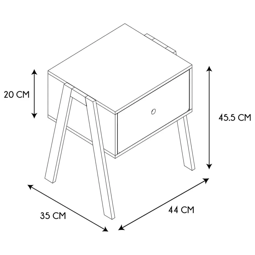 Szafka nocna Crane biała