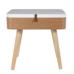 Szafka nocna Elin biała/ naturalna