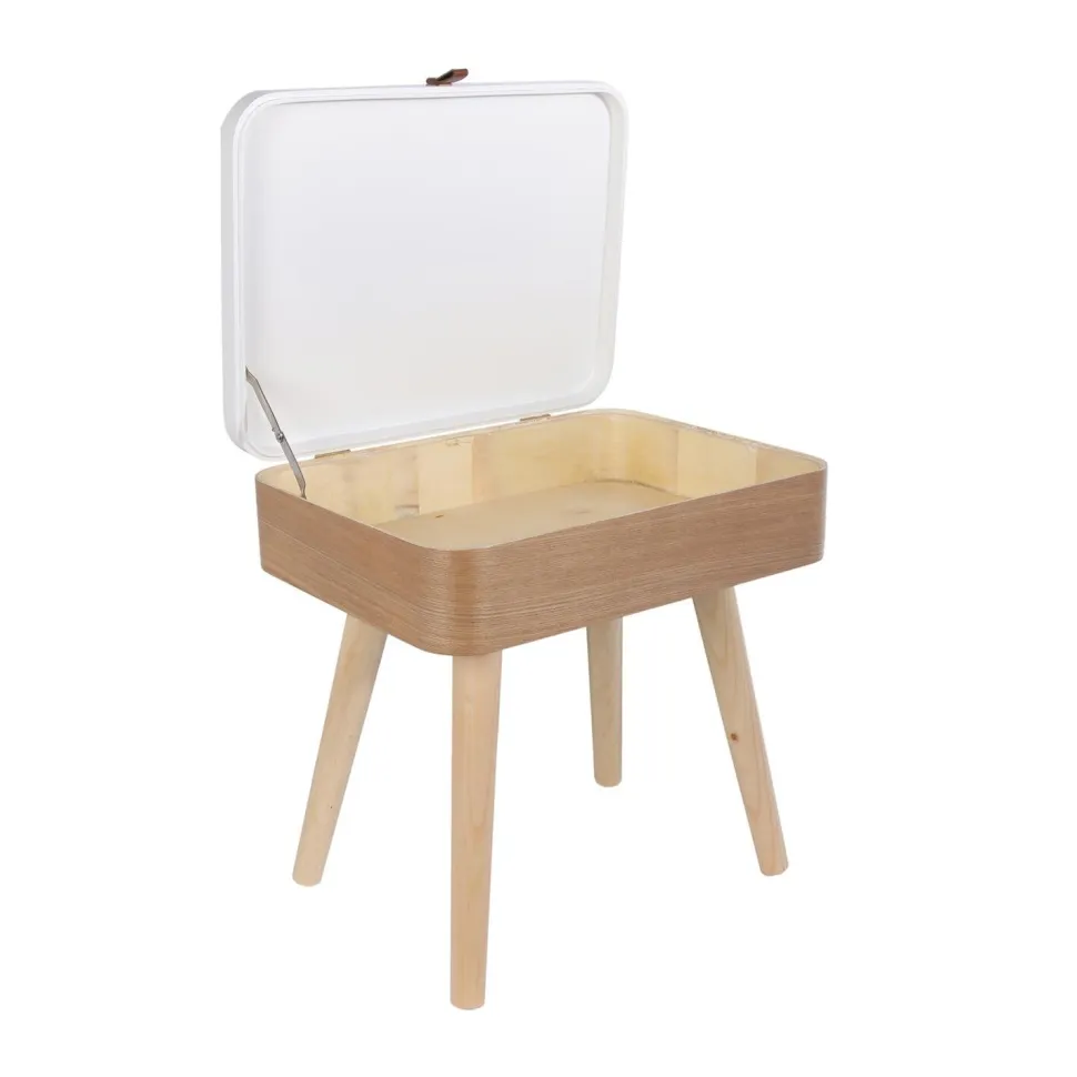 Szafka nocna Elin biała/ naturalna