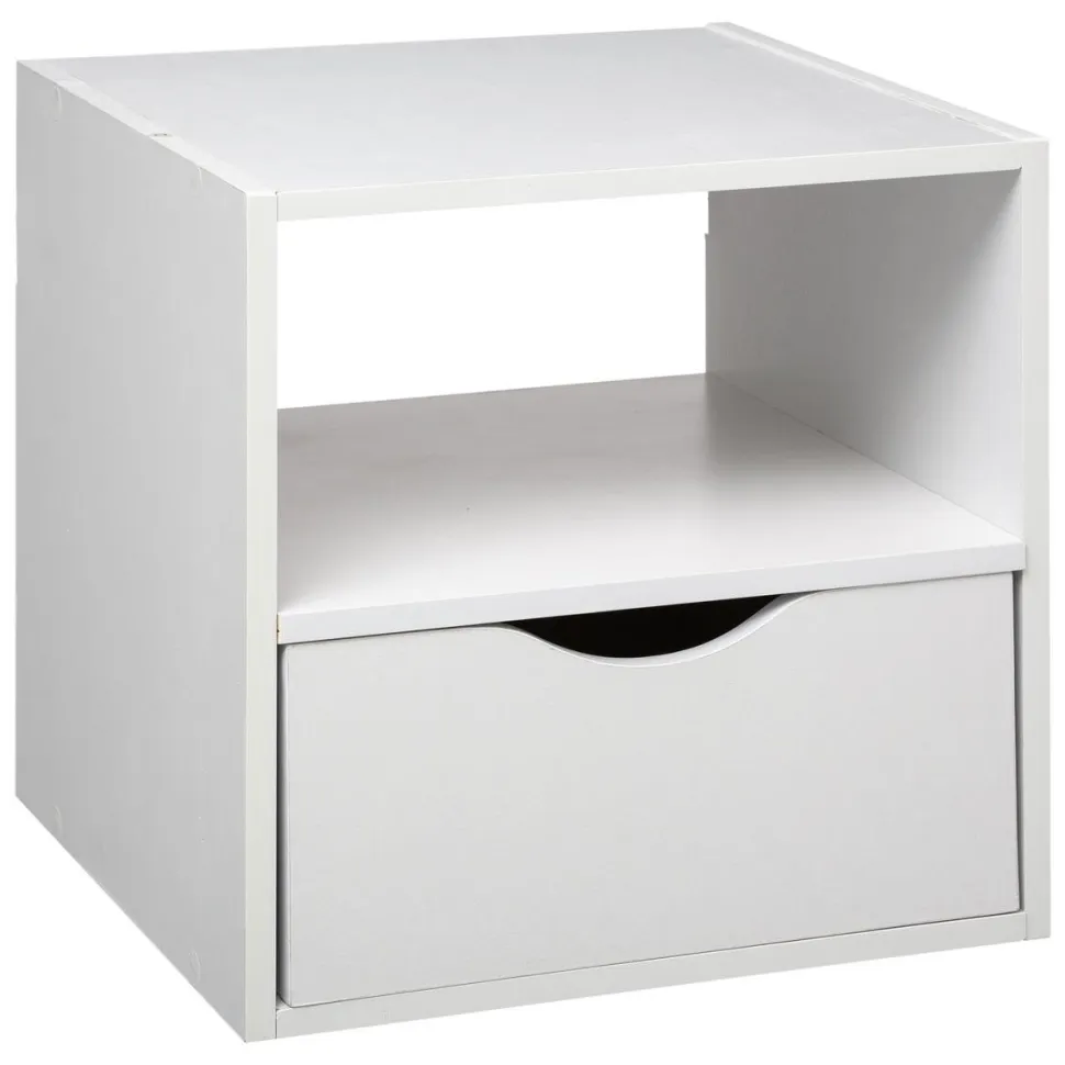 Szafka nocna Kali kubik z półką i szufladą