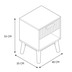 Szafka nocna Klaus naturalna Outlet