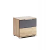 Szafka nocna Lana z 2 szufladami dąb/szary