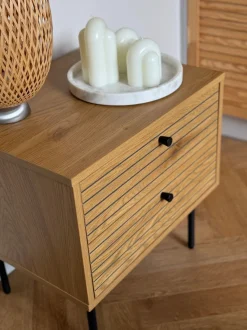 Szafka nocna Lattes dąb z 2 szufladami