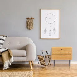 Szafka nocna Lattes dąb z 2 szufladami