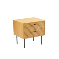 Szafka nocna Lattes dąb z 2 szufladami