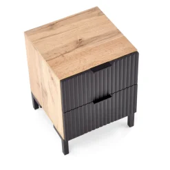 Szafka nocna Meunier dąb craft, czarny