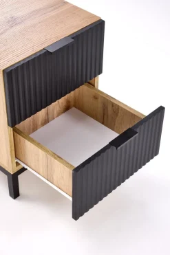 Szafka nocna Meunier dąb craft, czarny