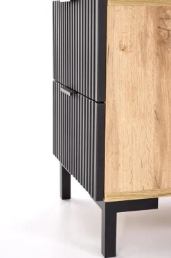 Szafka nocna Meunier dąb craft, czarny