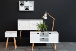 Szafka nocna Mitra biały/naturalny