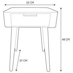 Szafka nocna Padano niebieska outlet