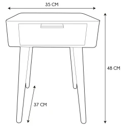 Szafka nocna Padano różowa