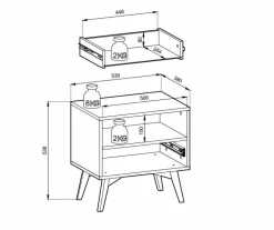 Szafka nocna Sage Wood naturalna